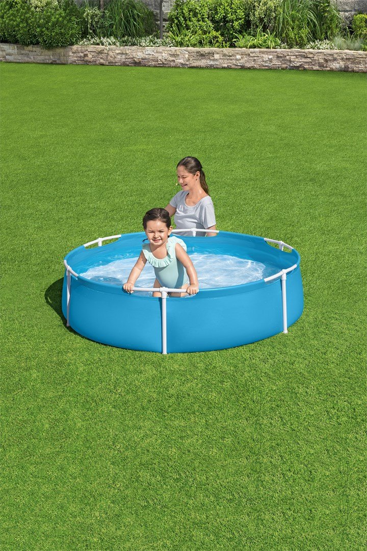 Bestway 56283 / 24 swimmingpool til over jorden Indrammet pool Rund Bl� #10