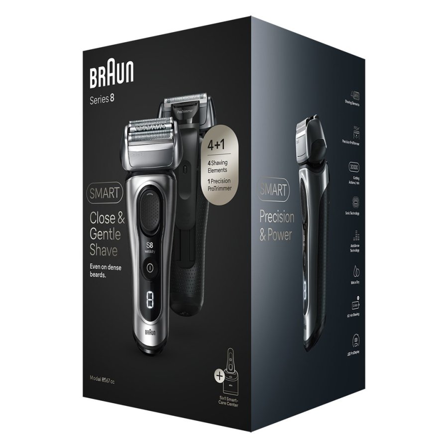 Braun Series 8 8567cc Folie shaver Trimmer Sort, S�lv #5