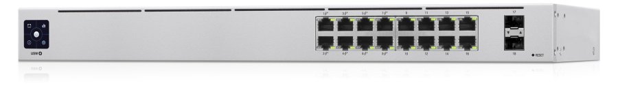Ubiquiti UniFi 16-Port PoE Administreret L2/L3 Gigabit Ethernet (10/100/1000) Str�m over Ethernet (PoE) 1U S�lv #3
