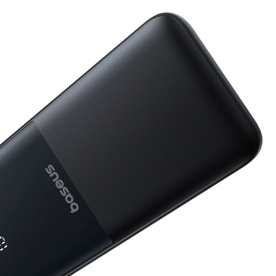 Baseus Lipow Powerbank med dobbelt indbygget kabel og display 10000 mAh 22,5 W Sort #3