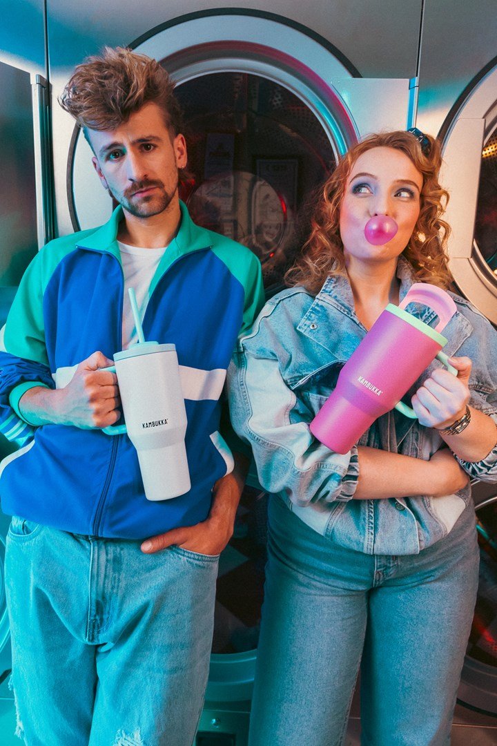 Termokrus med teleskopsugerr Kambukka Rio Tumbler 950 ml Frosty Coconut #17