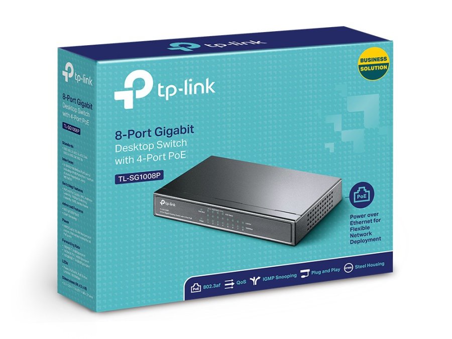 TP-Link TL-SG1008P netv�rksswitch Ikke administreret Gigabit Ethernet (10/100/1000) Str�m over Ethernet (PoE) Hasseln�d #5