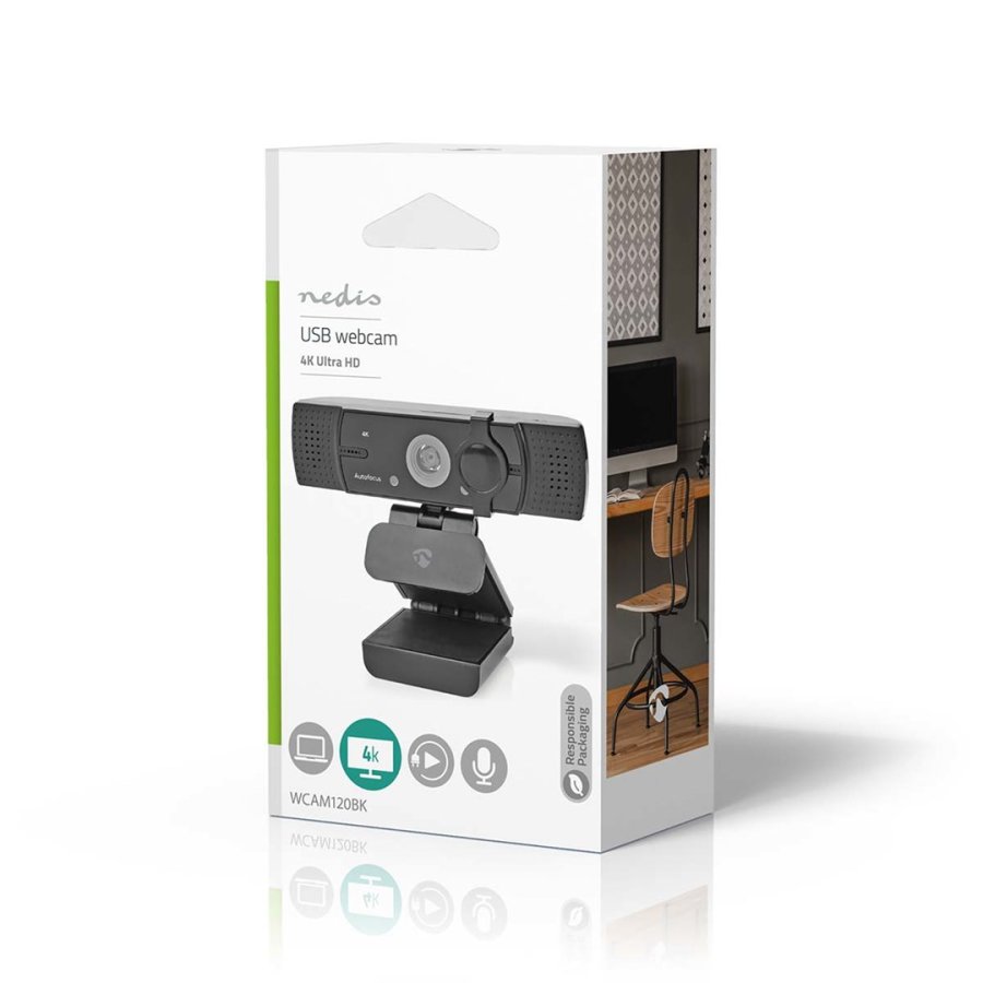 Nedis WCAM120BK webcam 8,3 MP 3840 x 2160 pixel USB 2.0 Sort #9