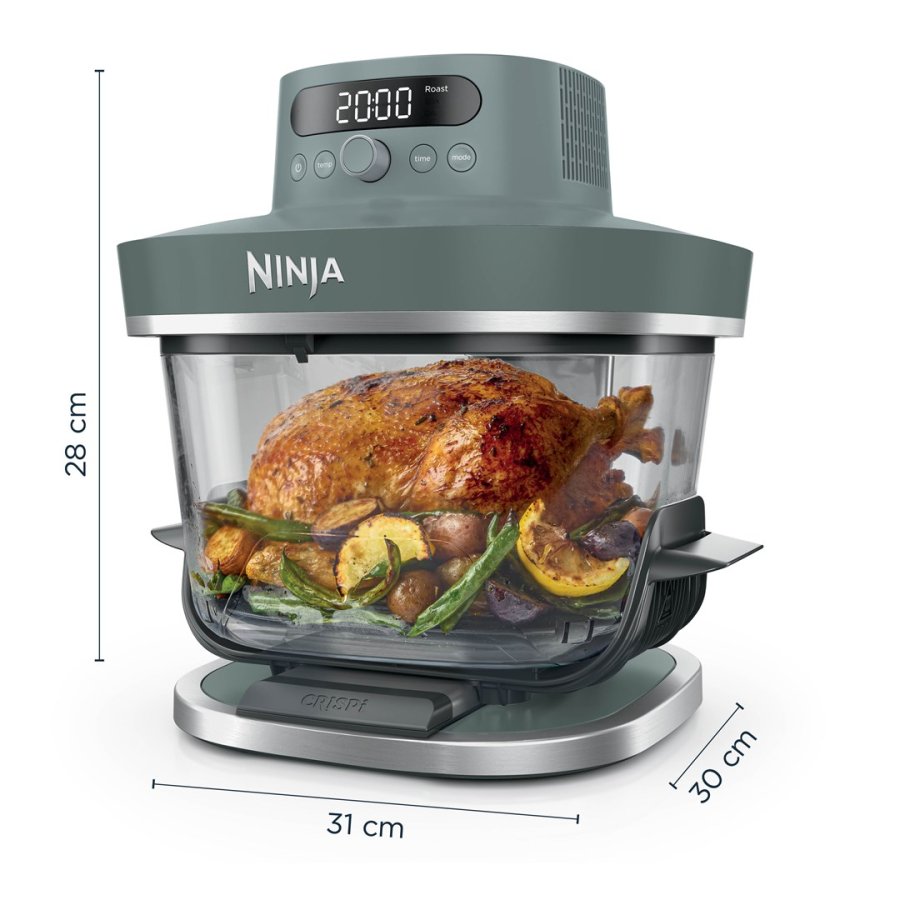 Ninja CRISPi PRO 7-in-1 Enkelt 5,7 L Enkeltst�ende 2050 W Varmluftsteger Gr�, Transparent #2