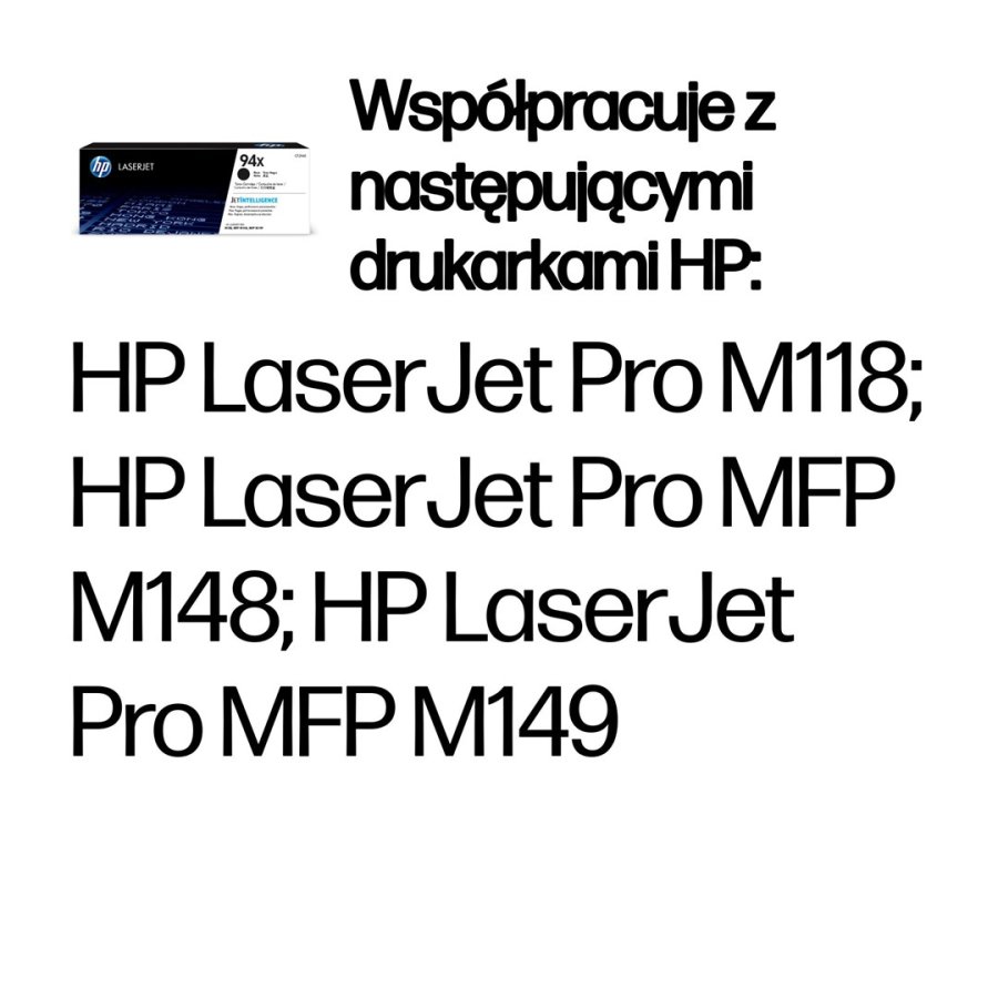 HP 94X Original LaserJet-tonerpatron med h�j kapacitet, sort #4