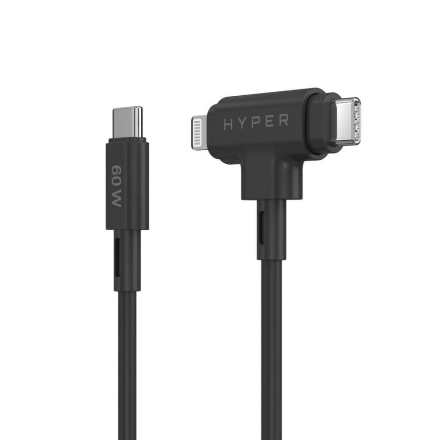 HYPER HyperJuice USB-kabel USB 2.0 1,5 m USB C USB C/Lightning Sort #4