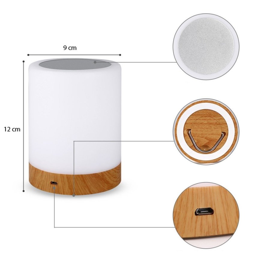 Techly I-LED TOUCH bordlampe 1,6 W Hvid #7