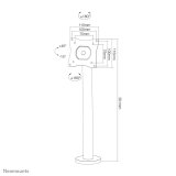 Neomounts NS-DPOS100BLACK skrmbeslag og -stativer 81,3 cm (32