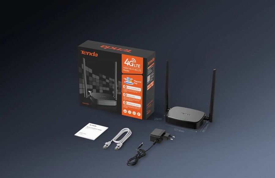 Tenda 4G05 trdls router Hurtigt ethernet Enkelt band (2,4 GHz) Sort #6
