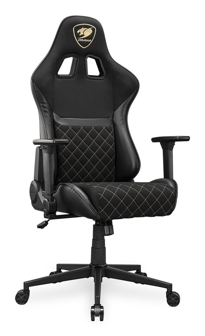 COUGAR CGR-A2F-GLB Universal gamingstol Polstret vatteret s�de Sort, Guld #7