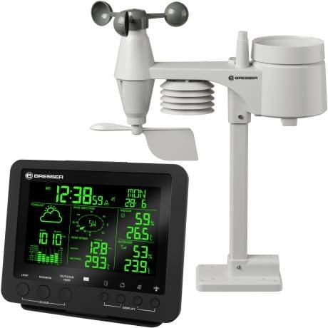 Bresser Optics 7002520CM3000 digital vejrstation Sort, Hvid LED Batteri #1