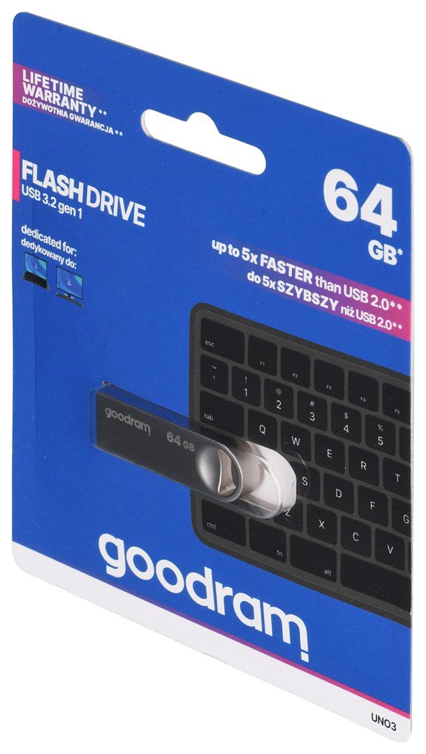 Goodram USB UNO3-0640S0R11 USB-ngle 64 GB USB Type-A 3.2 Gen 1 (3.1 Gen 1) Slv #4