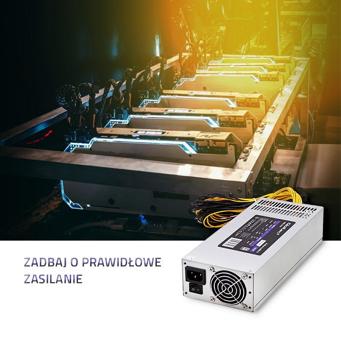 Qoltec 50350 str�mforsyning 1850W PCI-E| 80 Plus Platinum | Gaming Miner #3