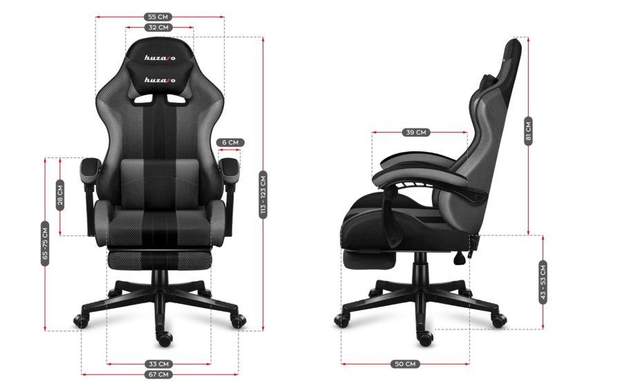 HUZARO FORCE 4.7 GR MESH GAMING STOL #8
