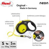 Flexi New NEON 5 m Sort, Gul Hund Fleksibel hundesnor #2