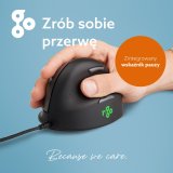 R-Go Tools Ergonomisk mus R-Go HE Break med pause-software, small (h�ndl�ngde ˂165 mm), h�jreh�ndet, kablet, sort #8