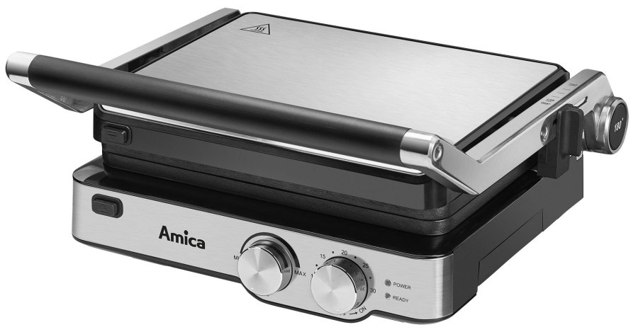 Amica GK4011 barbecue & grill Bordplade Elektrisk Sort, Rustfrit stl 2000 W #1