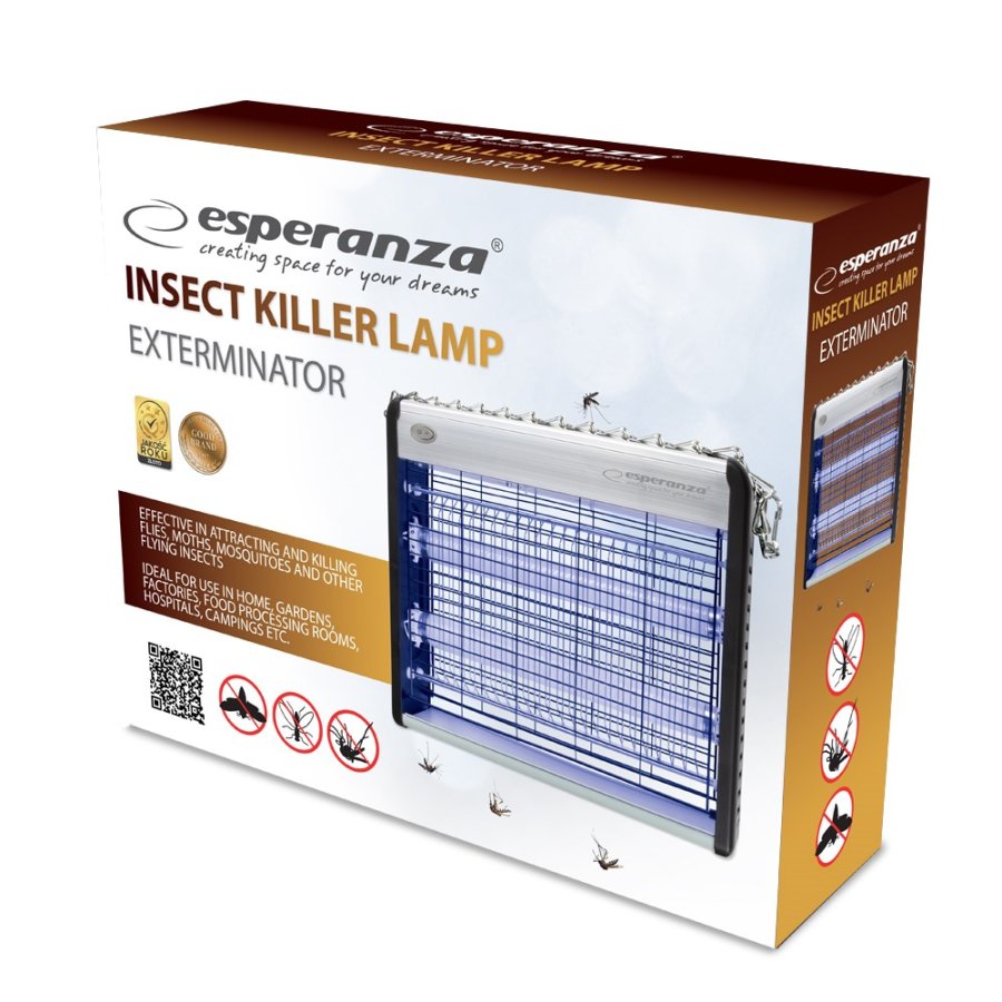 Esperanza EHQ003 ELEKTRISK INSEKT UV-LAMPE Sort #3