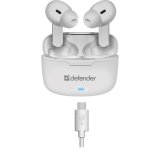 Bluetooth hovedtelefoner Defender TWINS 903 Hvid Multifarvet #1