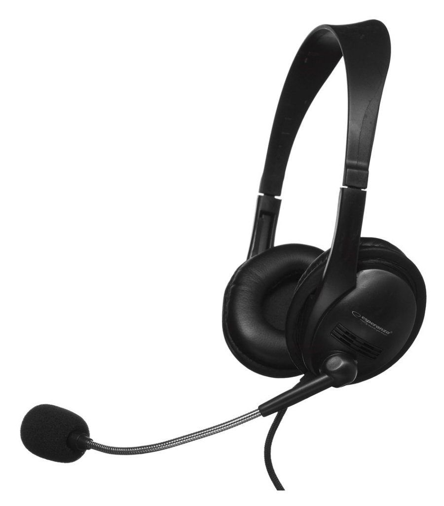 Esperanza EH115 hovedtelefoner/headset Ledningsf�rt Opkald/musik Sort #15