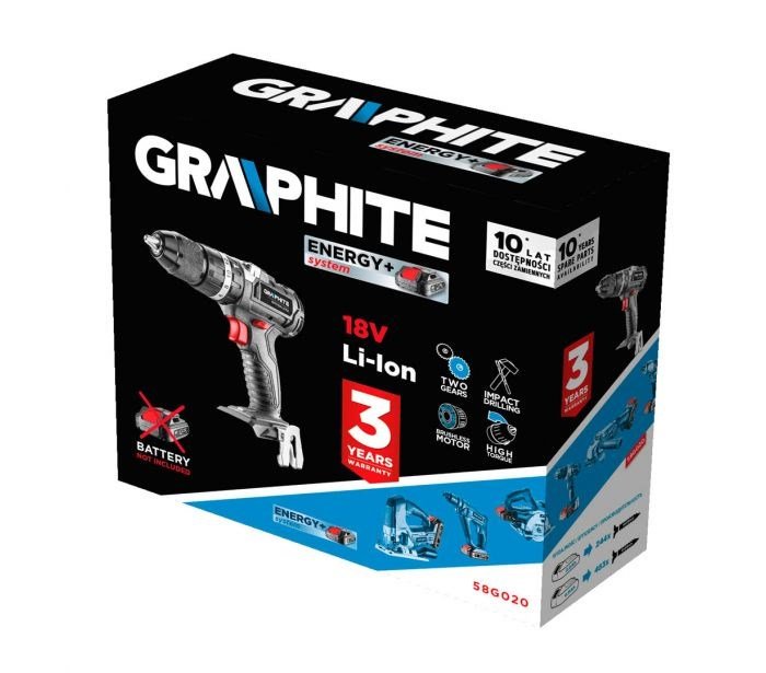 GRAPHITE 58G020 B�rstefri bor Energy+ 18V 1700 RPM #2