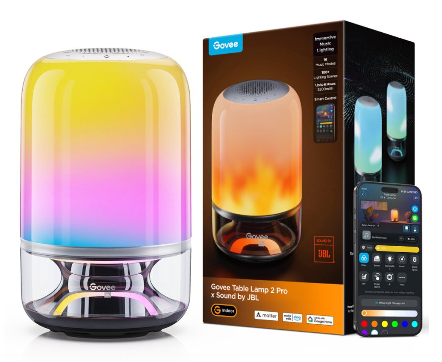 Govee H6020 Table Lamp 2 Pro Sound by JBL | Lampa LED | RGBICWW, 600lm, Wi-Fi, Bluetooth, 5200mAh #1