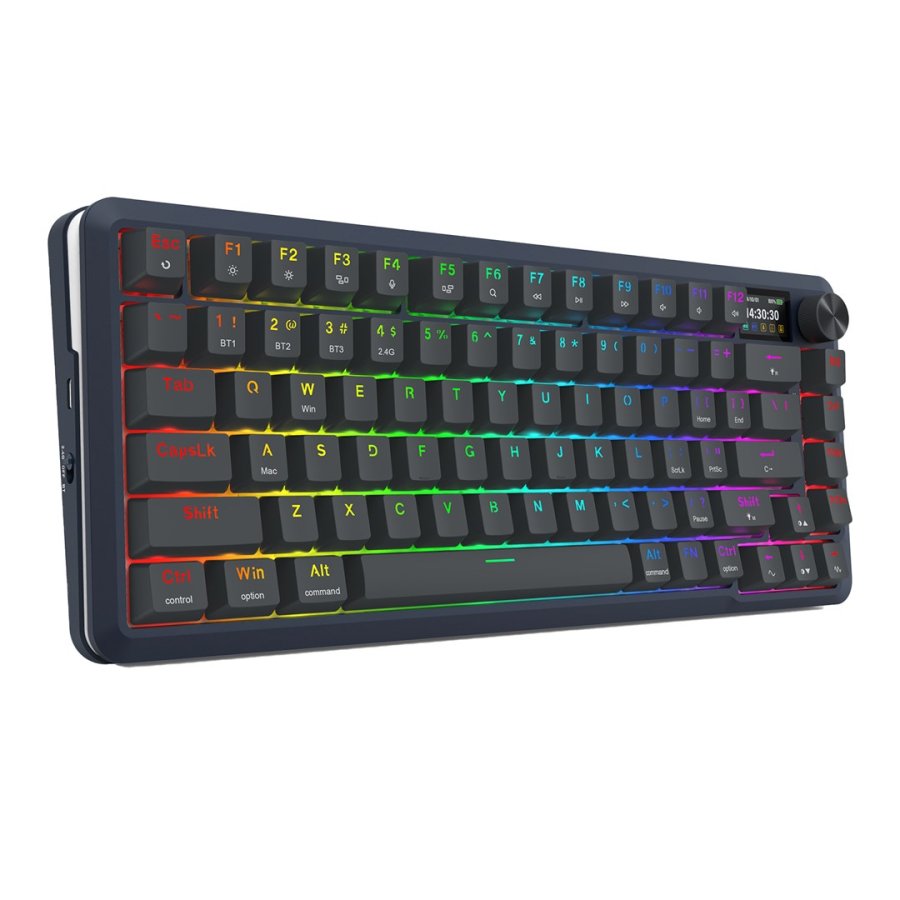 REDRAGON K708-RGB-PRO FLEKACT tastatur USB + RF Wireless + Bluetooth Sort #6