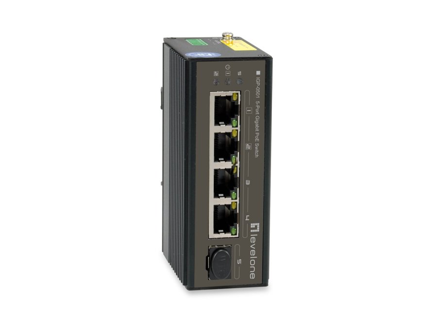 LevelOne IGP-0501 netv�rksswitch Gigabit Ethernet (10/100/1000) Str�m over Ethernet (PoE) Sort #2