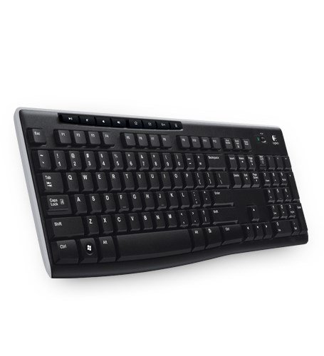 Logitech Wireless Keyboard K270 tastatur Universel RF trdlst QWERTZ Tjekkisk Sort #1