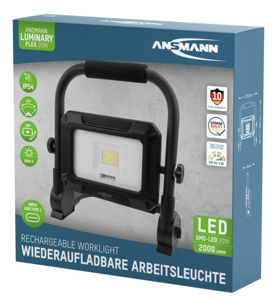 Ansmann FL20W-R Sort LED 20 W #8