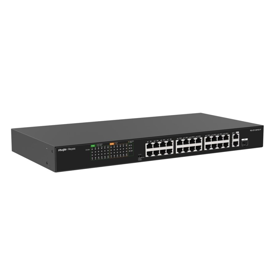Ruijie Networks RG-ES126FGS-P netv�rksswitch Ikke administreret L2 Gigabit Ethernet (10/100/1000) Str�m over Ethernet (PoE) Sort #4