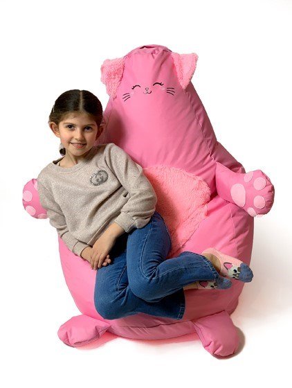 Puf GO GIFT Pink Oxford Kat 130 x 90 cm #3