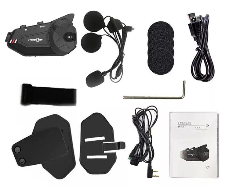 Intercom til motorcykler FREEDCONN R1 PLUS E Sort #6