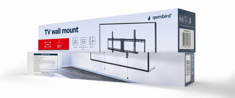 Gembird WM-90F-01 tv-beslag 2,29 m (90
