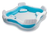 Intex 56475 swimmingpool til over jorden Oppustelig pool Firkant 990 L Bl, Hvid #1
