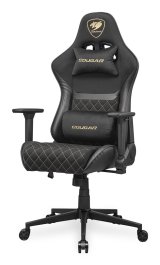 COUGAR CGR-A2F-GLB Universal gamingstol Polstret vatteret s�de Sort, Guld #2