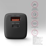 Axagon ACU-PQ20 wall charger QC3.0/AFC/FCP+ PD type-C 20 W - schwarz - USB Typ C Mobiltelefon, Smartphone, SmartWatch, Tablet, Universel Sort Vekselstrm Hurtig opladning Indendrs #5