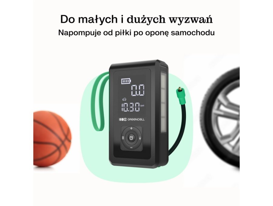 Green Cell CJSGC03 powerbank Lithium-Ion (Li-Ion) 8000 mAh Sort, Lysegrn #14
