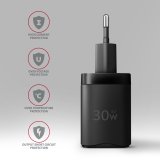 Axagon ACU-PQ30 Ladegert QC3.0, 4.0/AFC/FCP/PPS/Apple+ PD USB-C, 30W - schwarz - Kompaktes Ladegert - 1x USB-C und 1x USB-A Mobiltelefon, Smartphone, SmartWatch, Tablet, Universel Sort Vekselstrm Hurtig opladning Indendrs #6