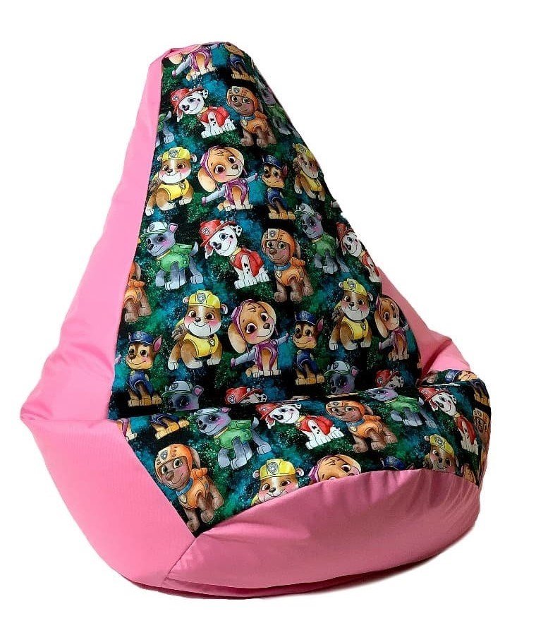 Puf GO GIFT Pink Oxford tejido antidesgarros Paw Patrol 105 x 80 cm #2