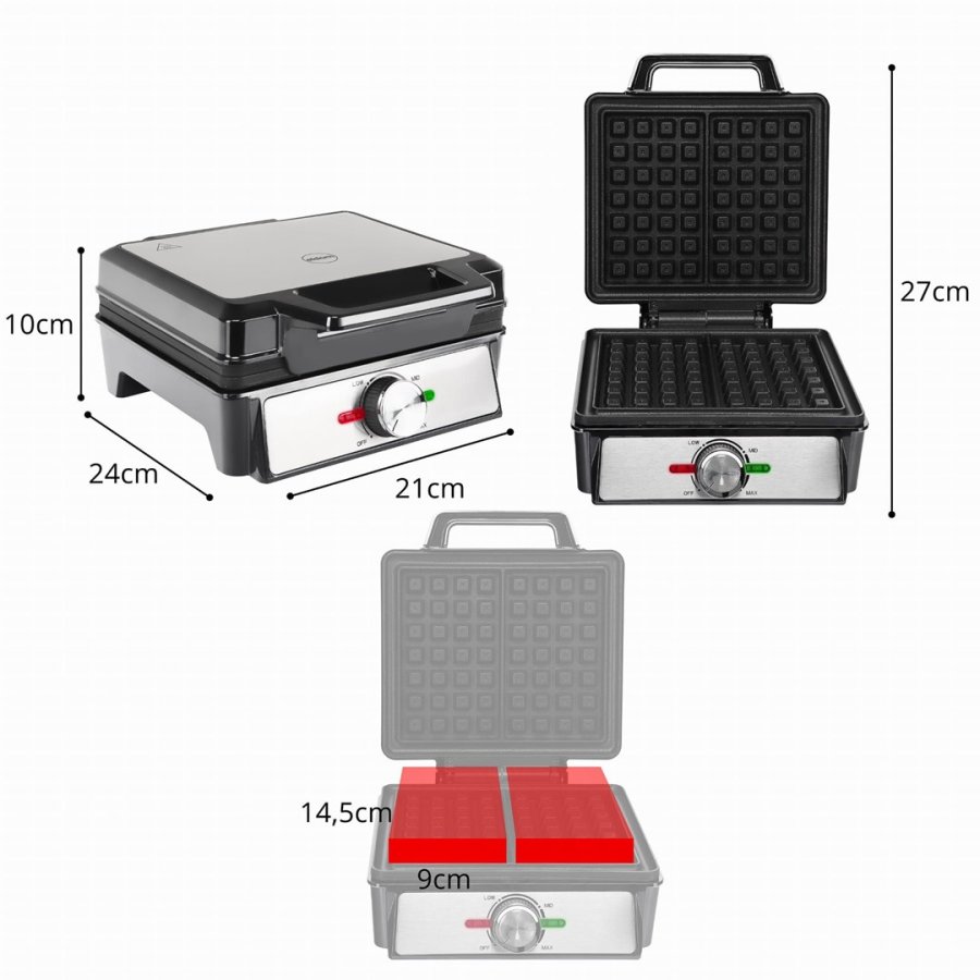 ELDOM WA1600 WAFLO VAFFELJERNE 1600W #10