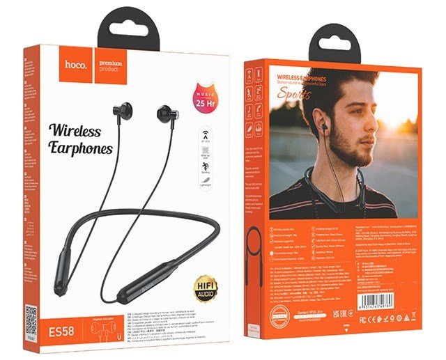Hoco ES58 Sound Trdlst headset i rerne Opkald/musik Bluetooth Sort #3