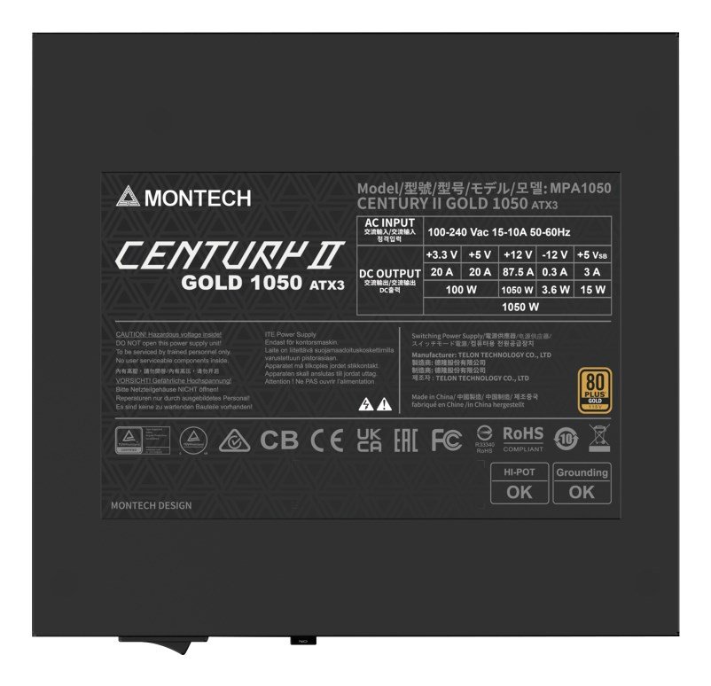 Montech CENTURY II 1050W enhed til str�mforsyning 20+4 pin ATX ATX S�lv #11