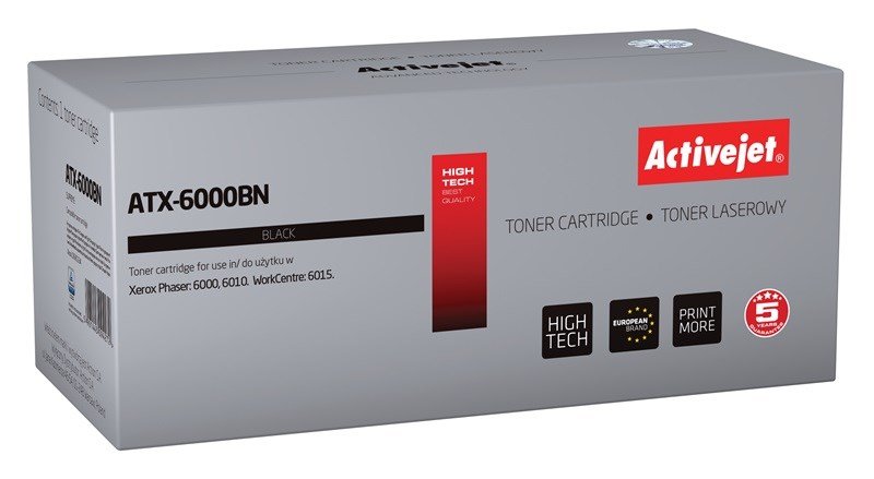 Activejet tonerpatron ATX-6000BN (erstatning Xerox 106R01634; Supreme; 2000 sider; sort) #1