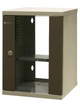 EMITERNET Single hanging cabinet 10'' 9U, sheet metal/glass doors, 325�330x445mm (width/depth/height) EM/SOHO-9U #2