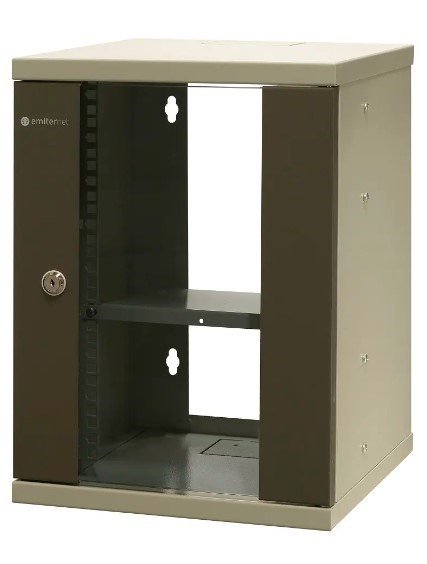 EMITERNET Single hanging cabinet 10'' 9U, sheet metal/glass doors, 325�330x445mm (width/depth/height) EM/SOHO-9U #2
