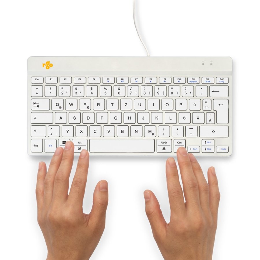 R-Go Tools Ergonomisch toetsenbord R-Go Compact Break, compact toetsenbord met pauzesoftware, QWERTZ (DE), bedraad, wit #7