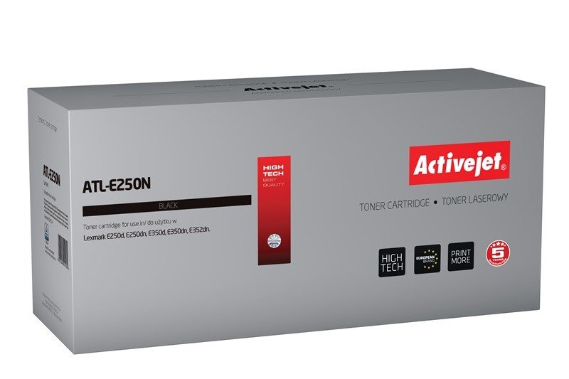Activejet Tonerpatron ATL-E250N (erstatning Lexmark E250A11E; Supreme; 3500 sider; sort) #1