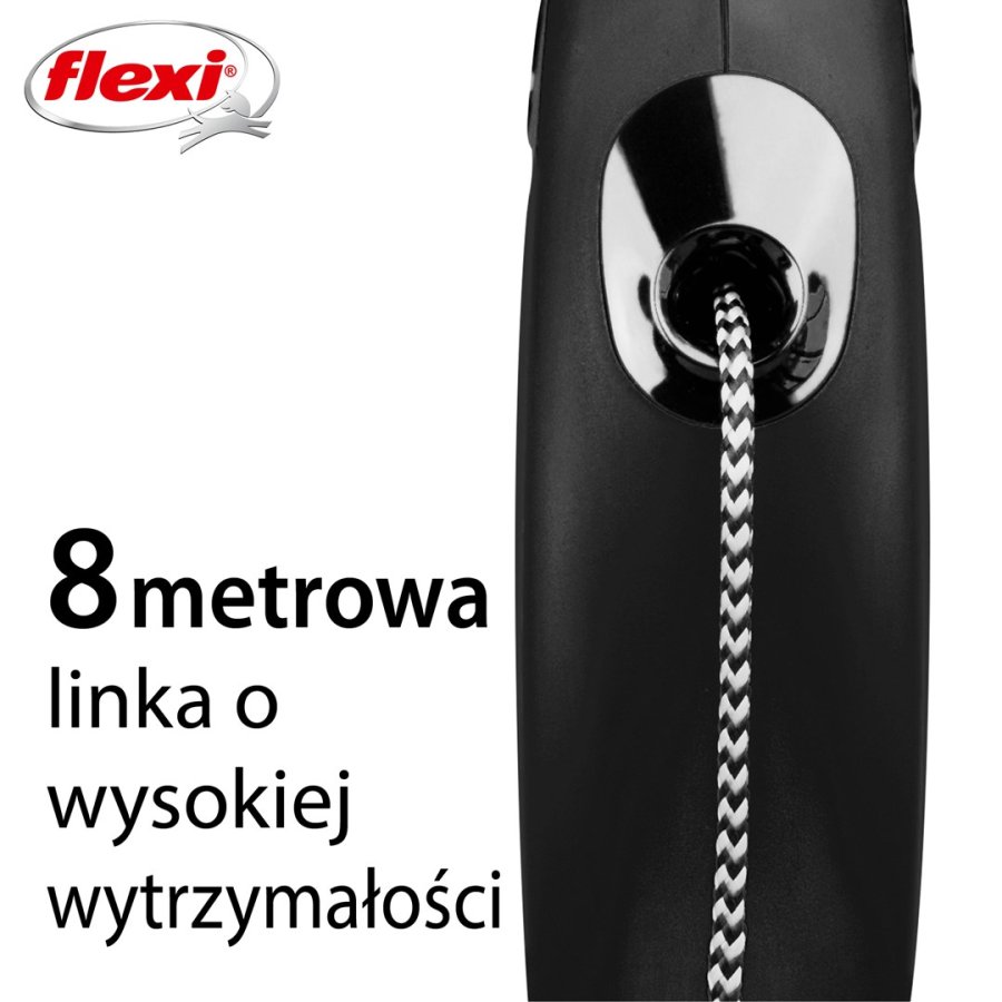 Flexi New CLASSIC 8 m Sort Hund Fleksibel hundesnor #3