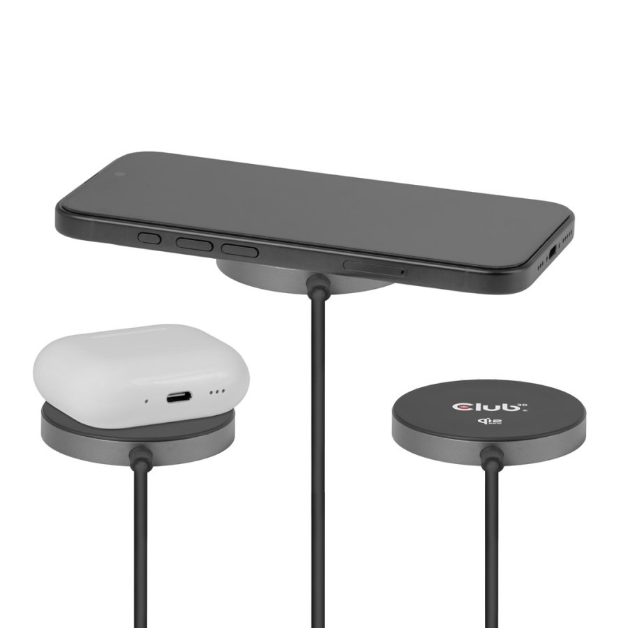 CLUB3D CAC-3027 oplader til mobil enhed Smartphone, Universel Sort DC Tr�dl�s opladning Hurtig opladning Indend�rs #10